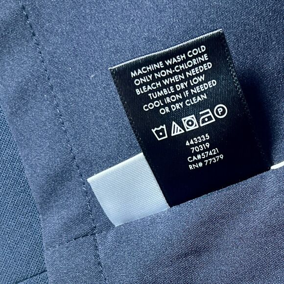 Ann Taylor's Navy Blue V-Neck Cap Sleeve Back Zip Sheath Dress - Picture 11 of 12